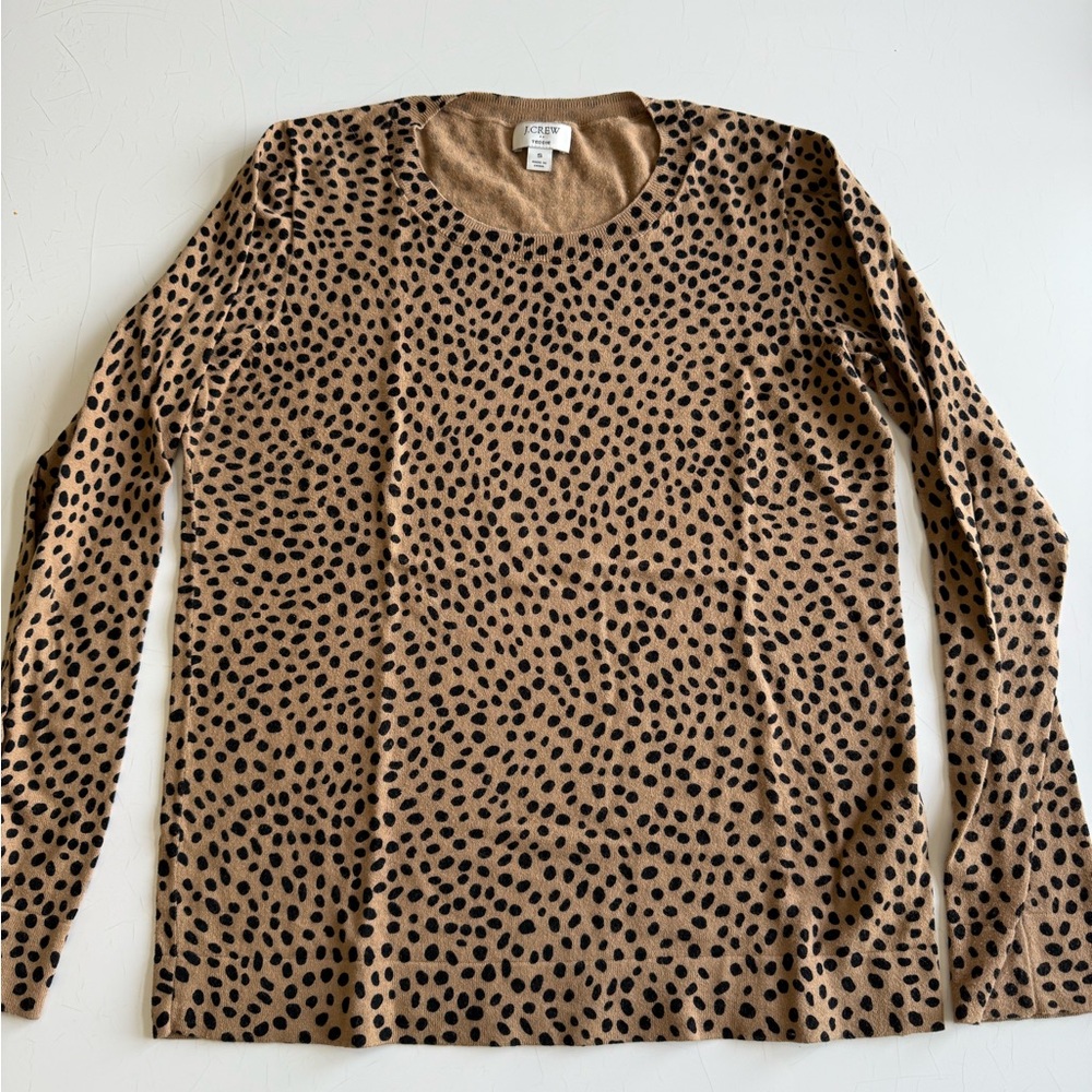 J. Crew Leopard Print Long Sleeve Top